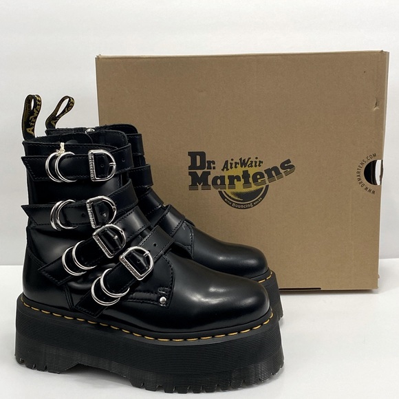 NEW DR MARTENS JADON MAX LEATHER PLATFORM BOOT - Picture 2 of 11